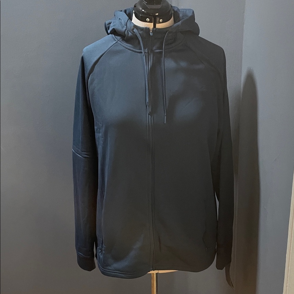 Layer 8 Men's Dark Blue Hooded Windbreaker Size-Large NWT
